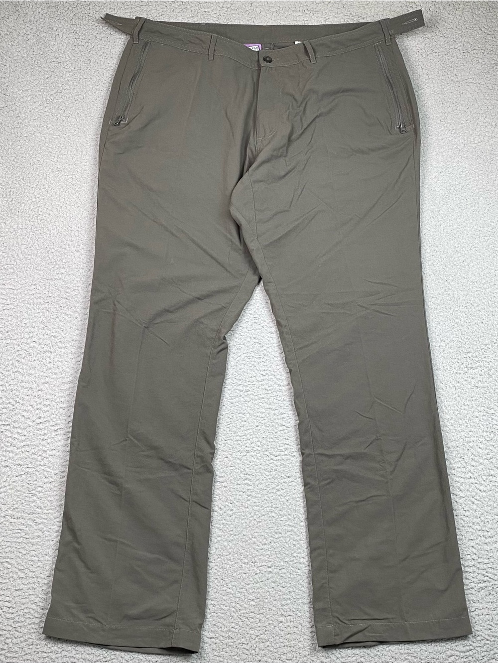 Clothing Arts P^Cubed Pants Men's Size 38x34 Gray Chino Travel Pick Pocket Proof
